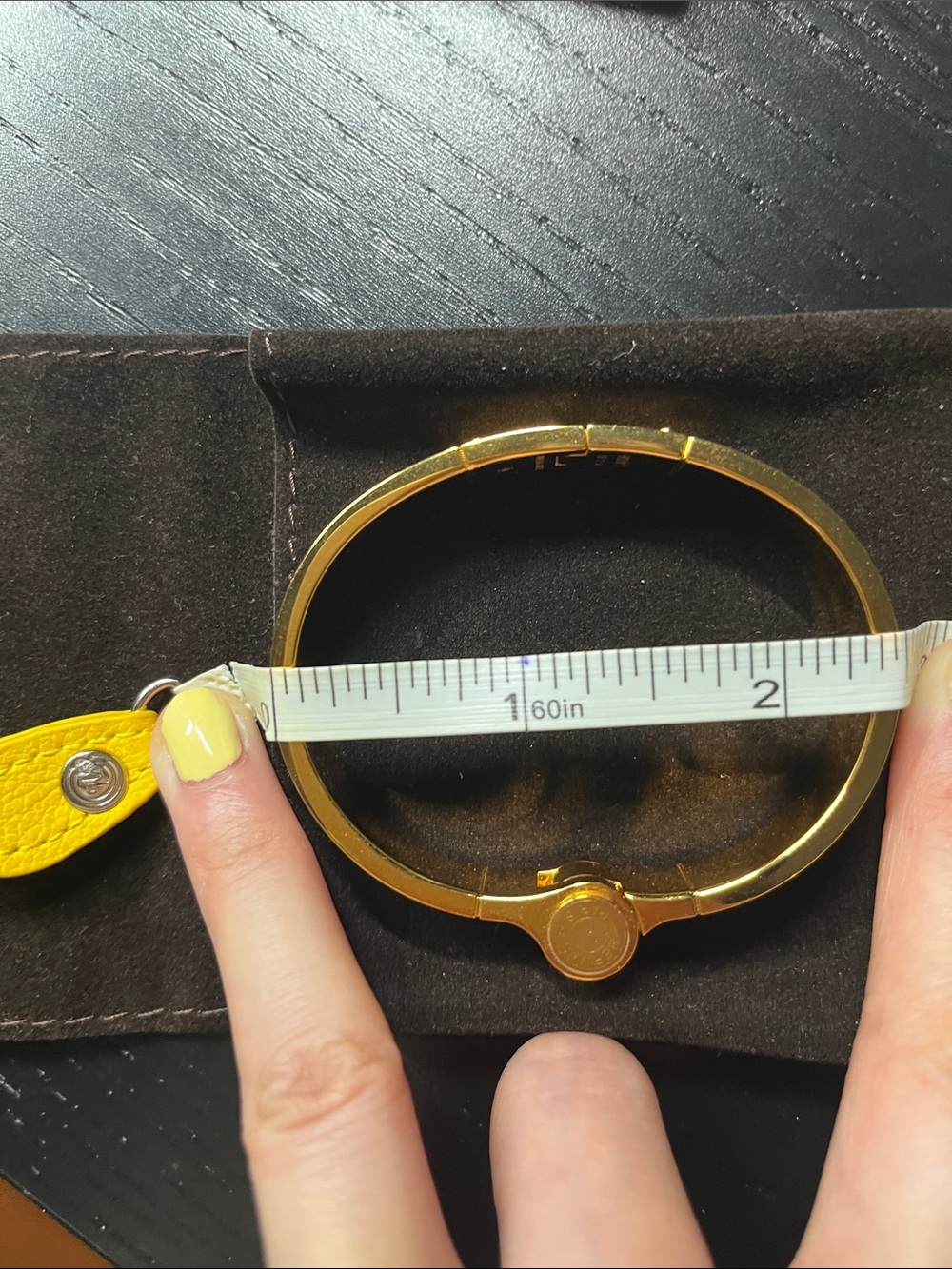 Hermes Blue Enamel and Gold Bracelet - Picture 13 of 15